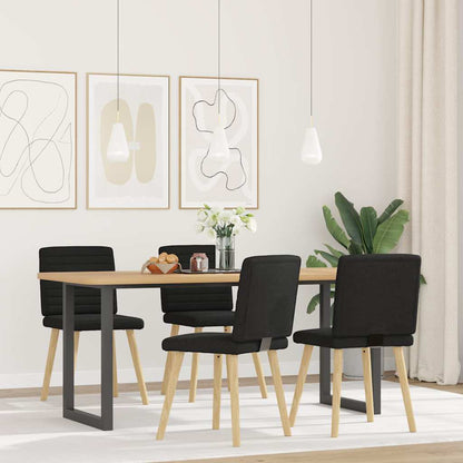 Sedie da Pranzo 4 pz Nere in Tessuto | homemem39