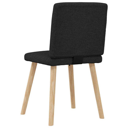 Sedie da Pranzo 4 pz Nere in Tessuto