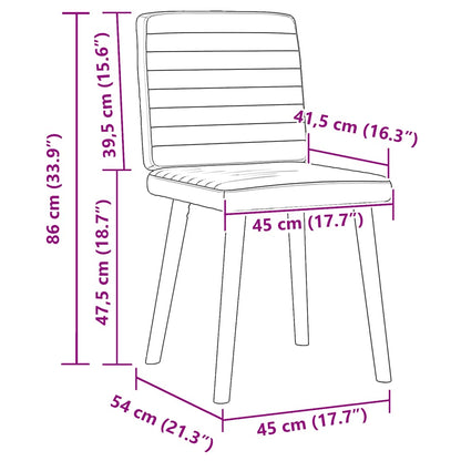 Sedie da Pranzo 4 pz Crema in Tessuto