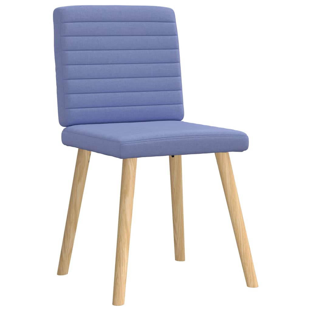 Sedie da Pranzo 4 pz Blu Jeans in Tessuto