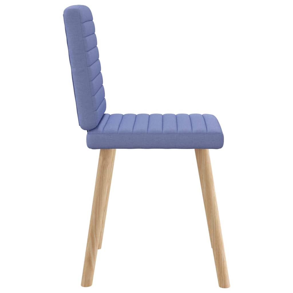 Sedie da Pranzo 4 pz Blu Jeans in Tessuto