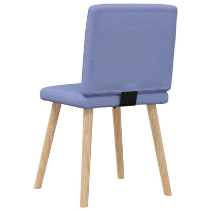 Sedie da Pranzo 4 pz Blu Jeans in Tessuto