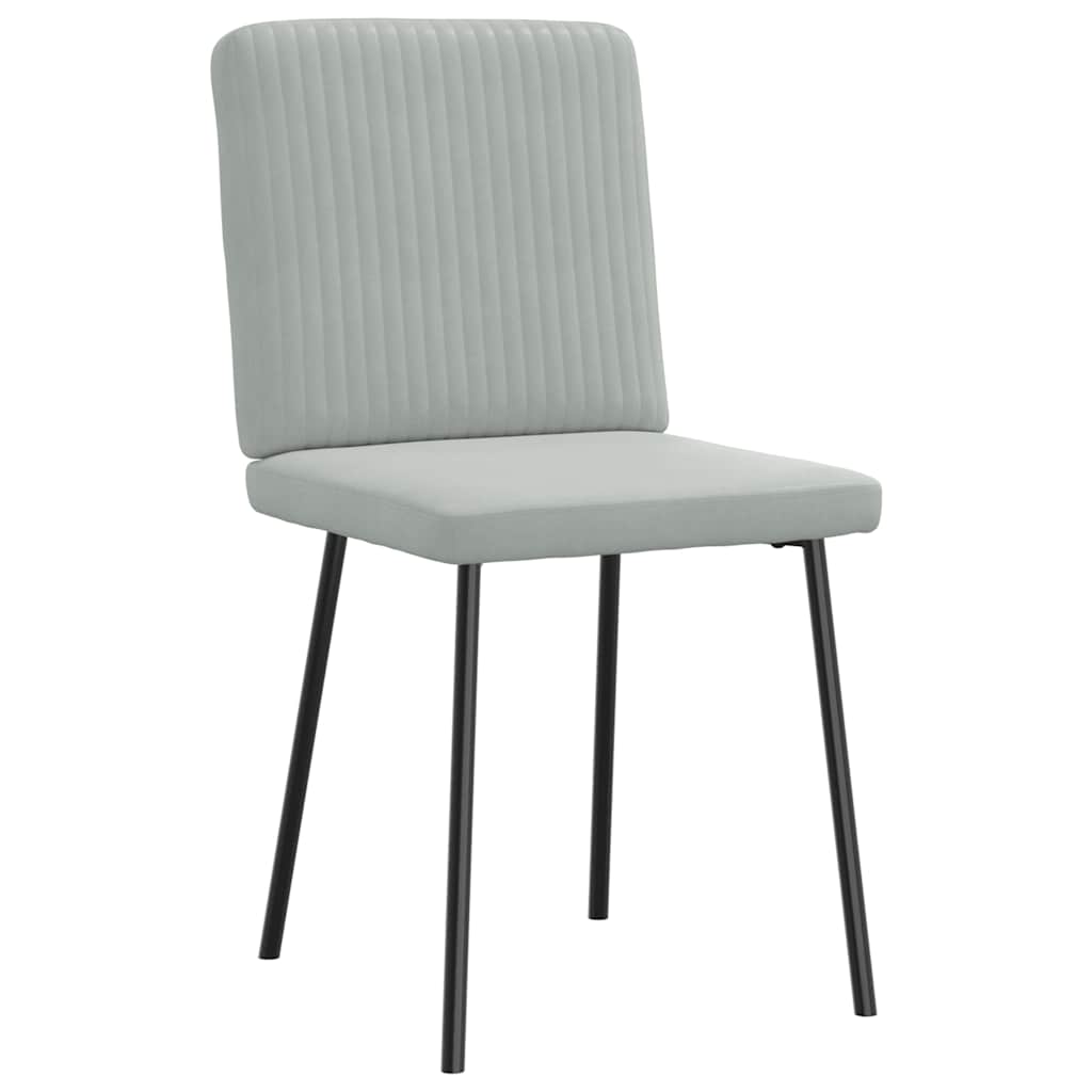Sedie da Pranzo 4 pz Grigio Chiaro in Velluto | homemem39