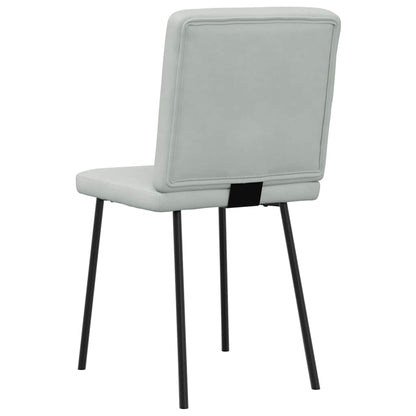 Sedie da Pranzo 4 pz Grigio Chiaro in Velluto | homemem39