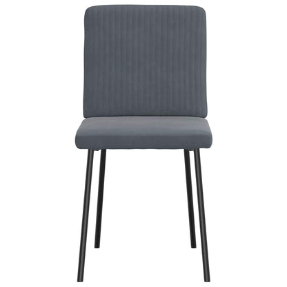 Sedie da Pranzo 4 pz Grigio Scuro in Velluto | homemem39