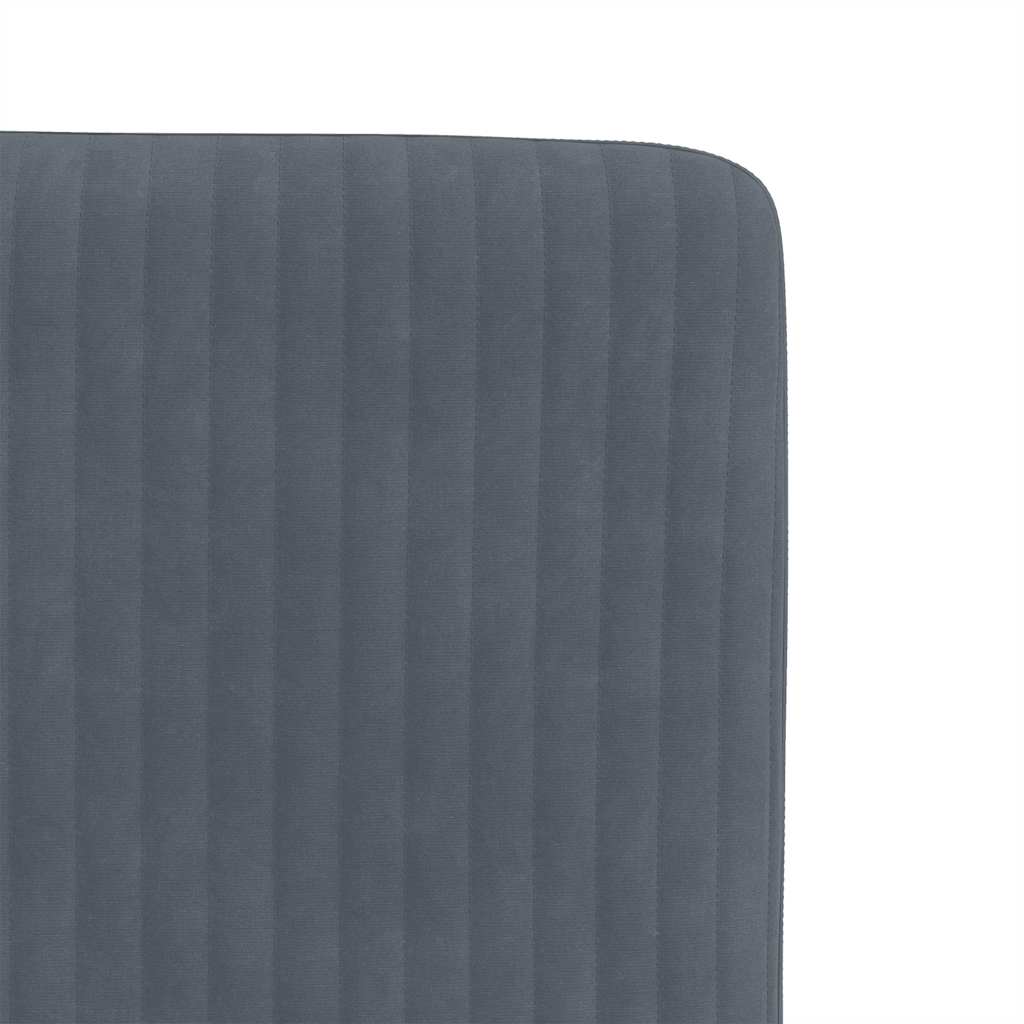 Sedie da Pranzo 4 pz Grigio Scuro in Velluto | homemem39