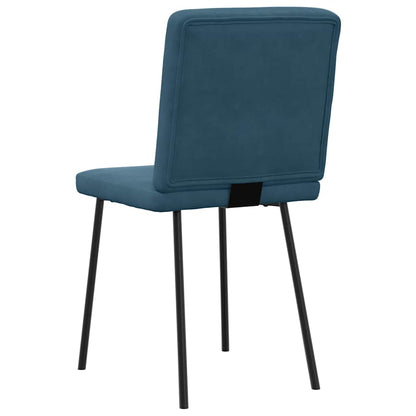 Sedie da Pranzo 4 pz Blu in Velluto | homemem39
