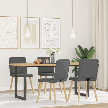 Sedie da Pranzo 4 pz Grigio Scuro in Tessuto | homemem39