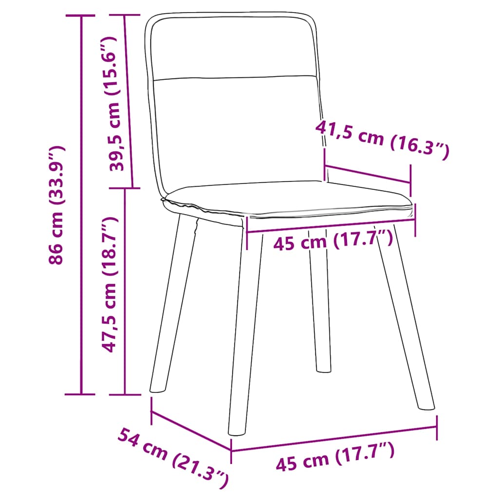 Sedie da Pranzo 4 pz Lino