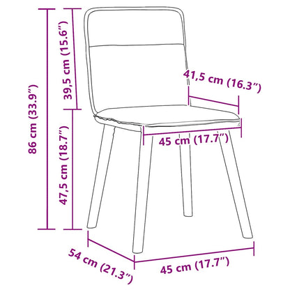 Sedie da Pranzo 4 pz Lino