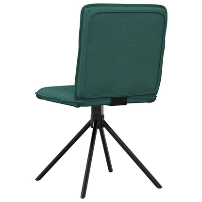 Sedie da Pranzo 4 pz in Tessuto Verde Scuro | homemem39