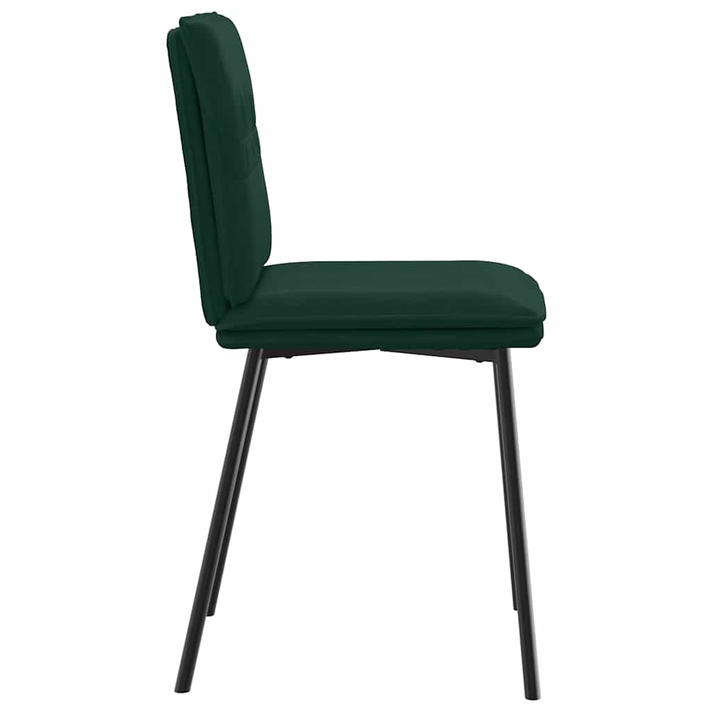 Sedie da Pranzo 4 pz Verde Scuro in Velluto | homemem39