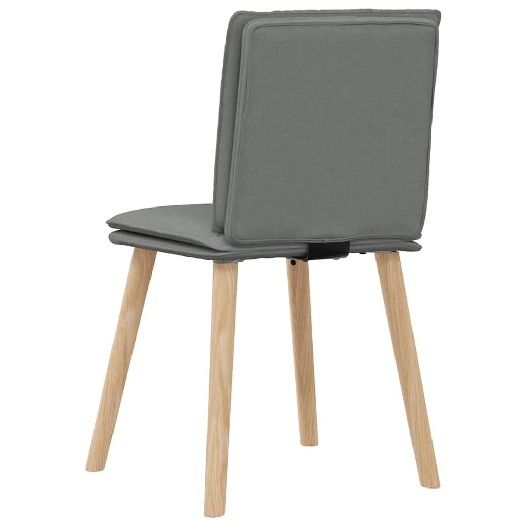 Sedie da Pranzo 4 pz Grigio Scuro in Tessuto | homemem39