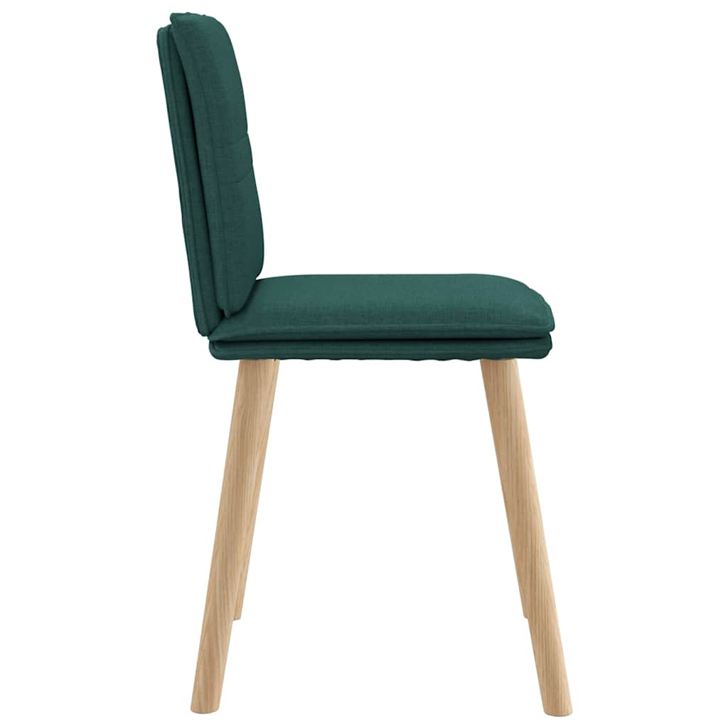 Sedie da Pranzo 4 pz in Tessuto Verde Scuro | homemem39