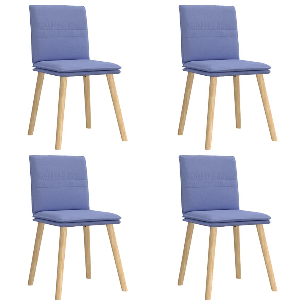 Sedie da Pranzo 4 pz Blu Jeans in Tessuto | homemem39