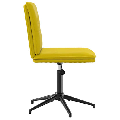 Sedie da Pranzo 2 pz Gialle in Velluto