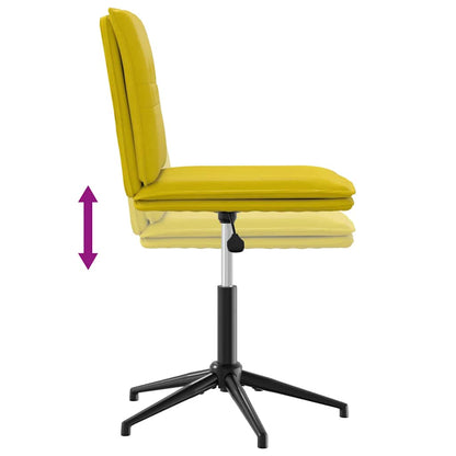 Sedie da Pranzo 2 pz Gialle in Velluto