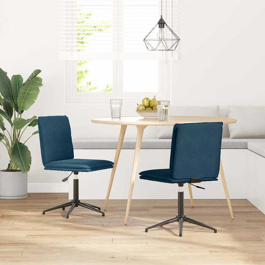Sedie da Pranzo 2 pz Blu in Velluto