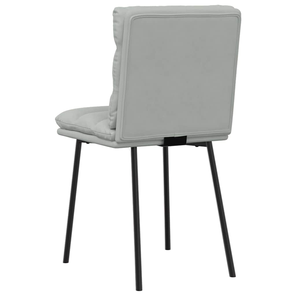 Sedie da Pranzo 4 pz Grigio Chiaro in Velluto | homemem39