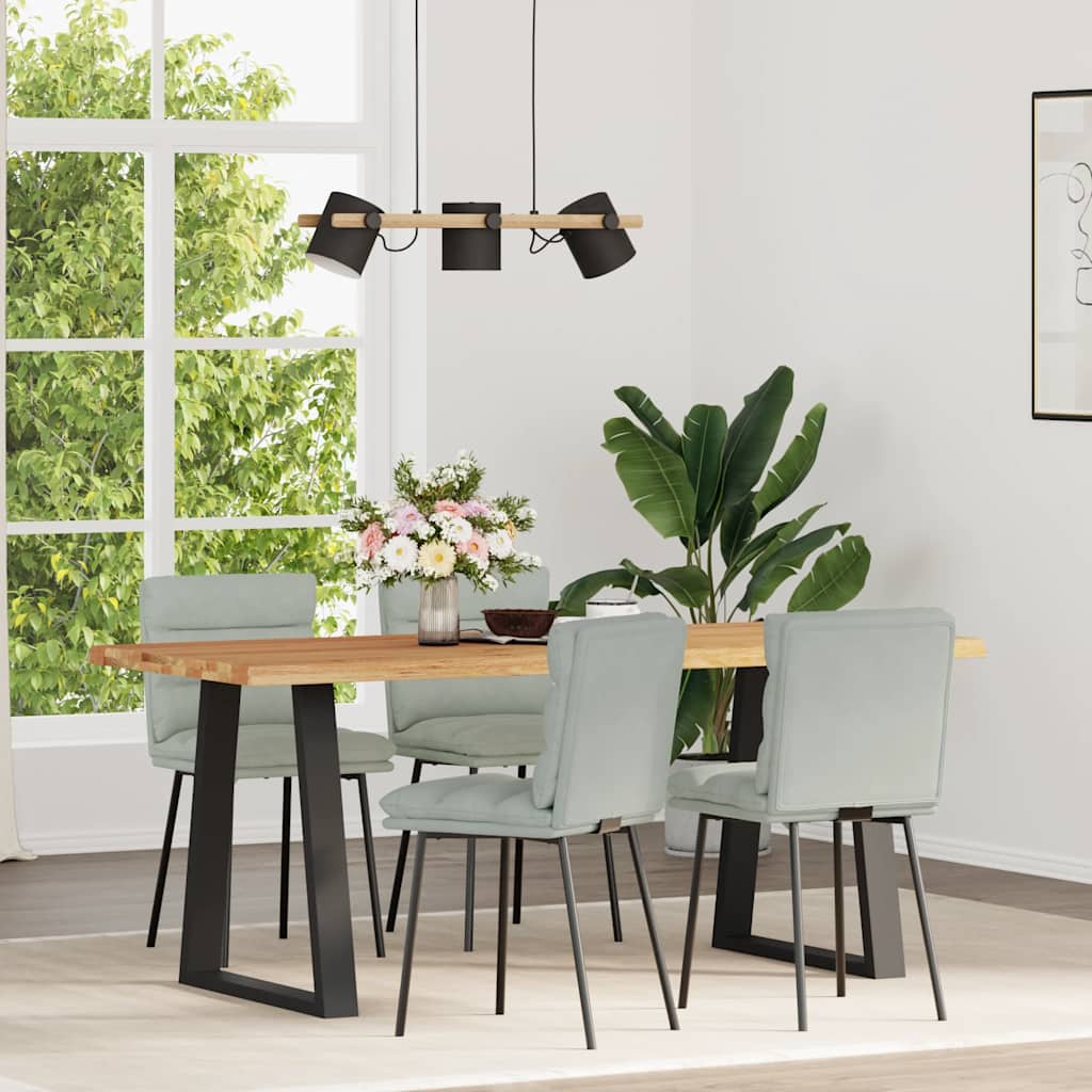 Sedie da Pranzo 4 pz Grigio Chiaro in Velluto | homemem39