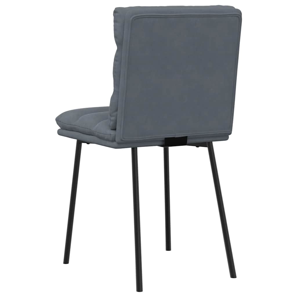 Sedie da Pranzo 4 pz Grigio Scuro in Velluto | homemem39