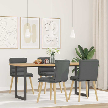 Sedie da Pranzo 4 pz Grigio Scuro in Tessuto | homemem39