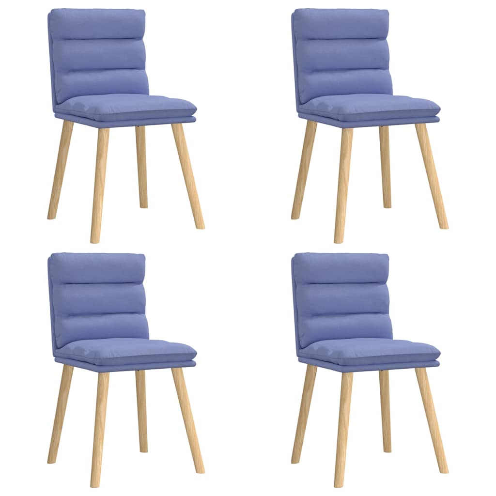 Sedie da Pranzo 4 pz Blu Jeans in Tessuto | homemem39