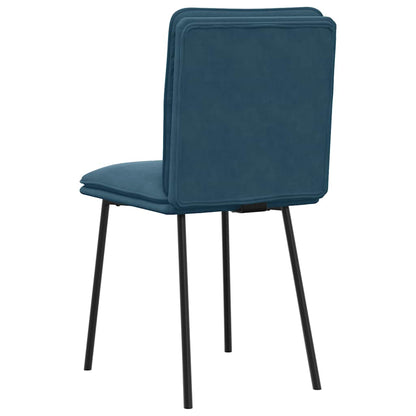 Sedie da Pranzo 4 pz Blu in Velluto | homemem39
