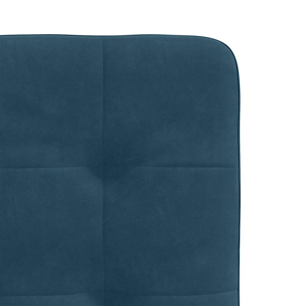 Sedie da Pranzo 6 pz Blu in Velluto