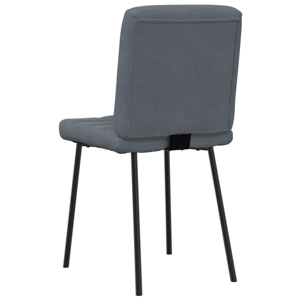 Sedie da Pranzo 6 pz Grigio Scuro in Velluto | homemem39