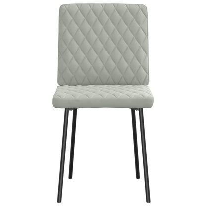 Sedie da Pranzo 6 pz Grigio Chiaro in Velluto