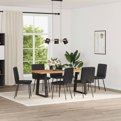 Sedie da Pranzo 6 pz Nere in Similpelle | homemem39