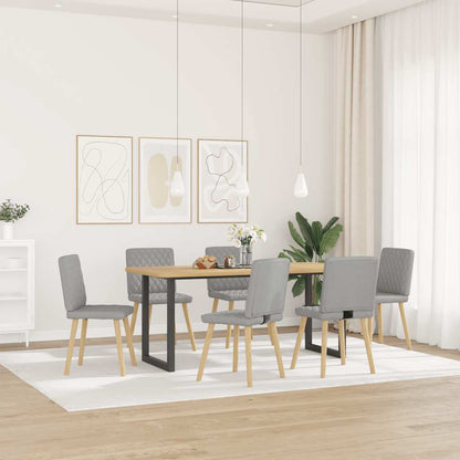 Sedie da Pranzo 6 pz Grigio Nuvola in Tessuto