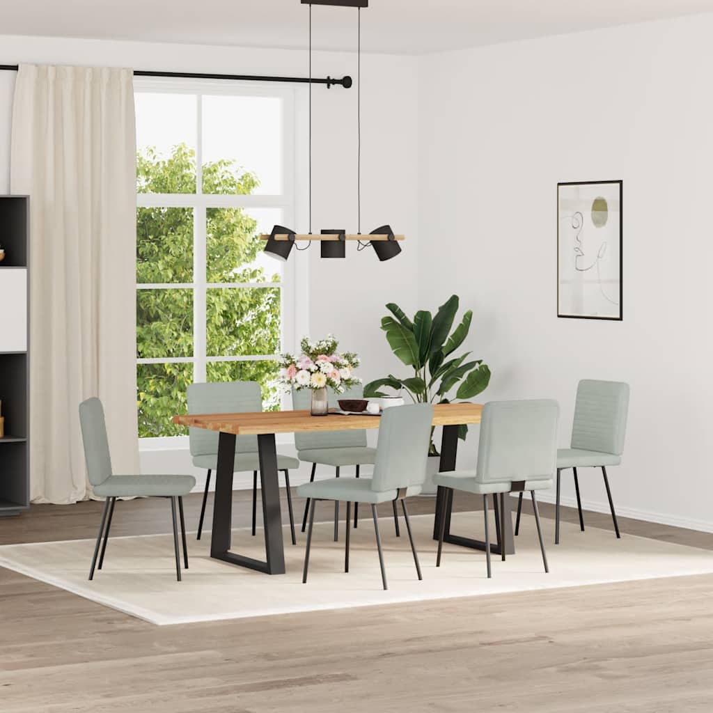 Sedie da Pranzo 6 pz Grigio Chiaro in Velluto | homemem39
