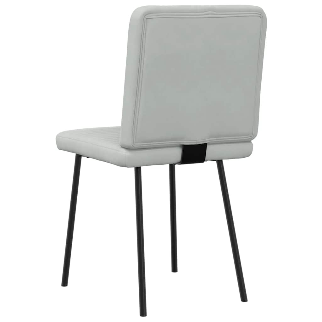 Sedie da Pranzo 6 pz Grigio Chiaro in Velluto
