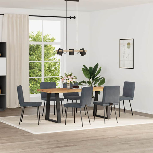 Sedie da Pranzo 6 pz Grigio Scuro in Velluto | homemem39