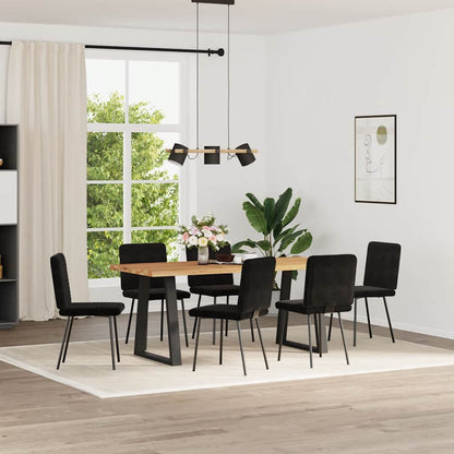 Sedie da Pranzo 6 pz Nere in Velluto | homemem39