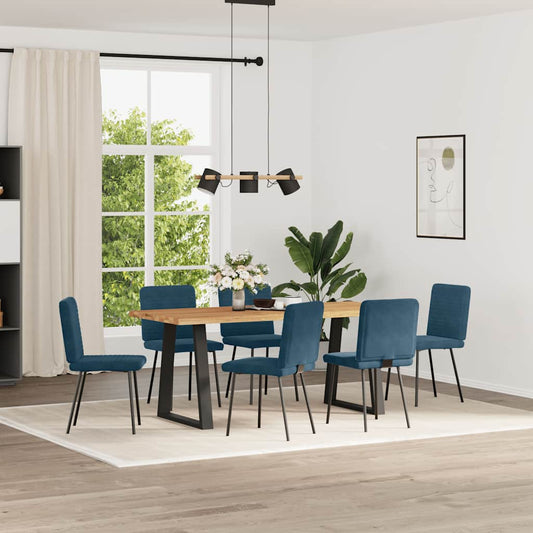 Sedie da Pranzo 6 pz Blu in Velluto | homemem39