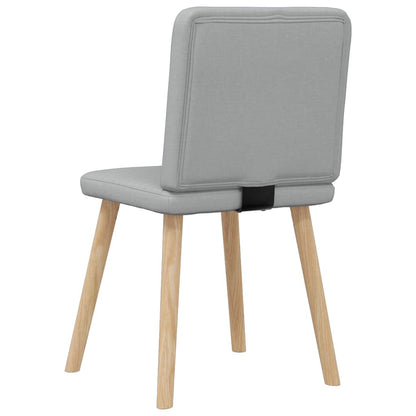 Sedie da Pranzo 6 pz Grigio Chiaro in Tessuto