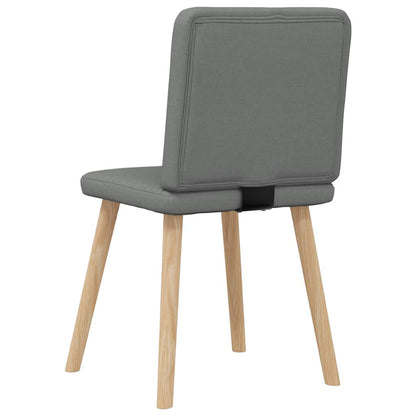 Sedie da Pranzo 6 pz Grigio Scuro in Tessuto