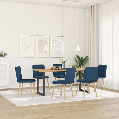 Sedie da Pranzo 6 pz Blu in Tessuto | homemem39