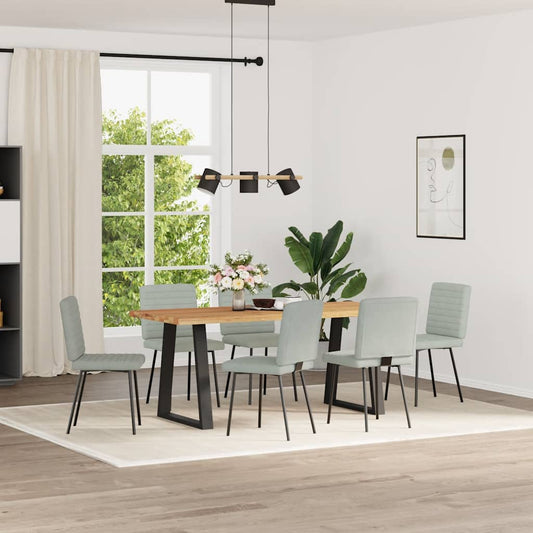 Sedie da Pranzo 6 pz Grigio Chiaro in Velluto | homemem39