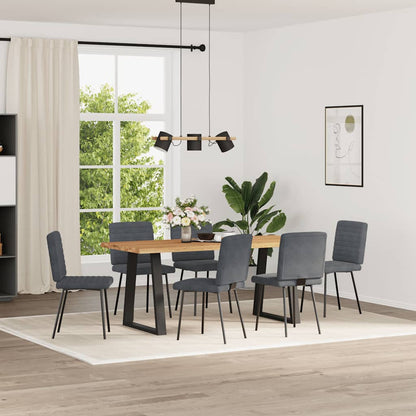 Sedie da Pranzo 6 pz Grigio Scuro in Velluto | homemem39