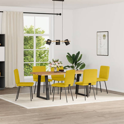 Sedie da Pranzo 6 pz Gialle in Velluto | homemem39