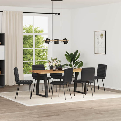 Sedie da Pranzo 6 pz Nere in Similpelle | homemem39
