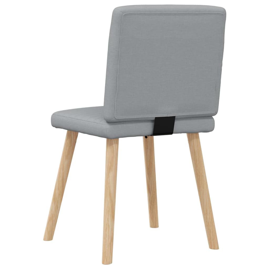Sedie da Pranzo 6 pz Grigio Chiaro in Tessuto