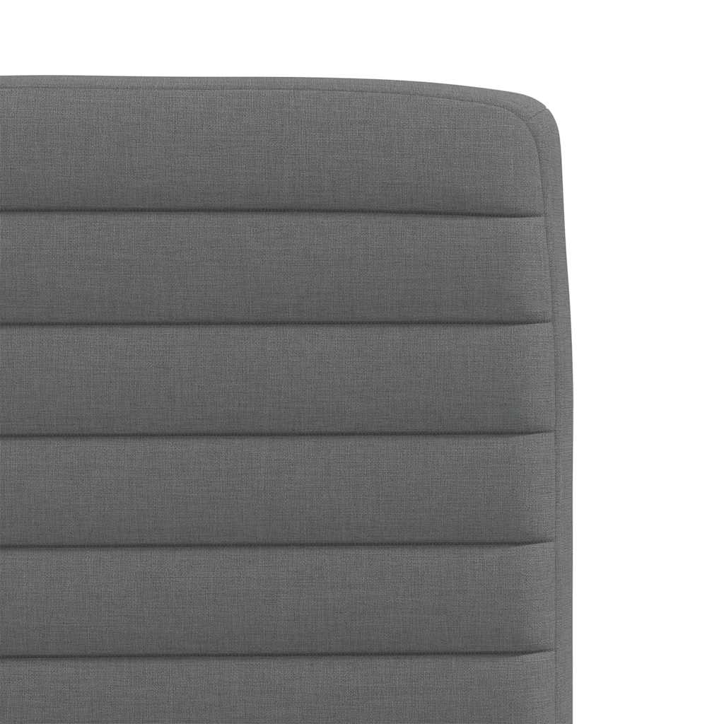 Sedie da Pranzo 6 pz Grigio Scuro in Tessuto