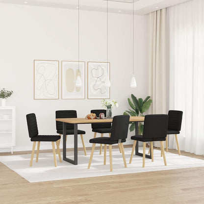 Sedie da Pranzo 6 pz Nere in Tessuto | homemem39