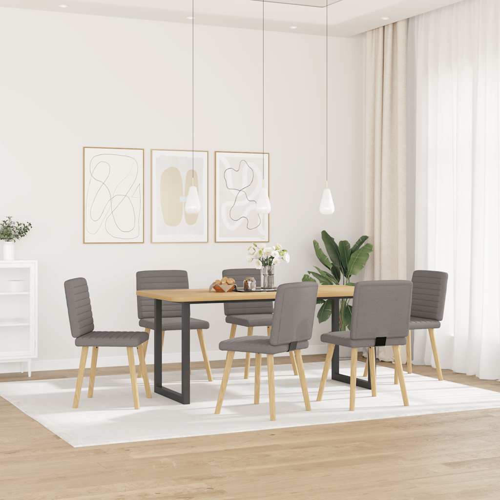 Sedie da Pranzo 6 pz Grigio Talpa in Tessuto | homemem39