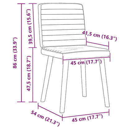 Sedie da Pranzo 6 pz Crema in Tessuto
